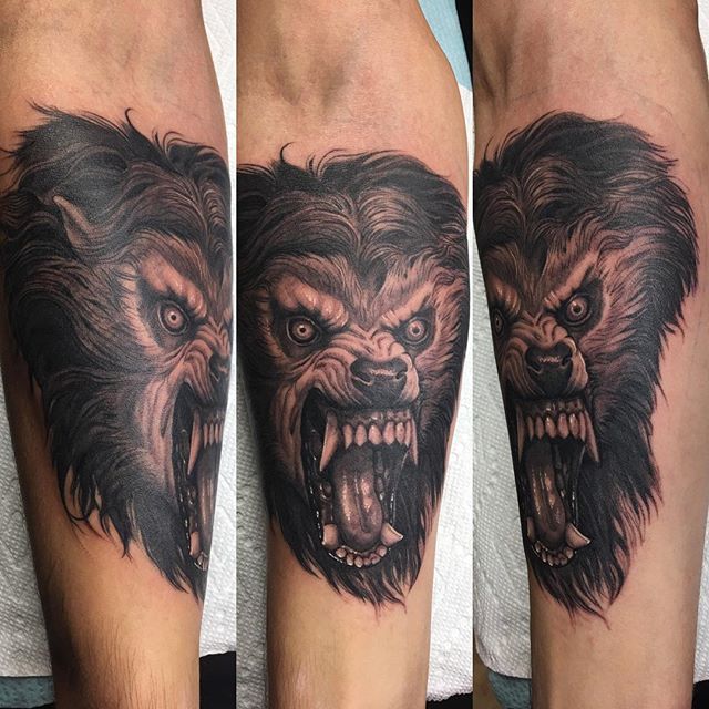 Matt Perlman Aces High Tattoos West Palm Beach Fl american werewolf in london